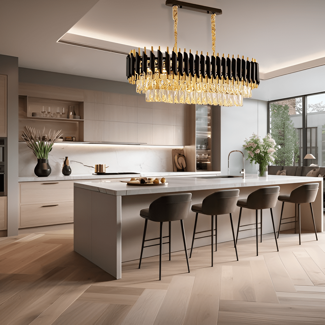 Elena Luxury K9 Crystal Leonardo Chandelier