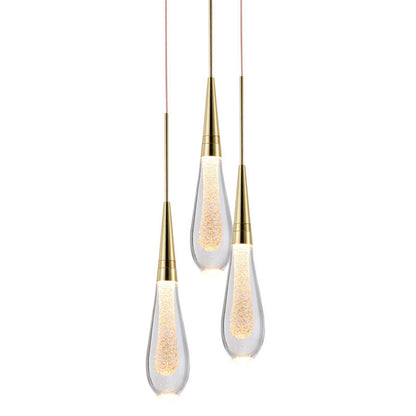 Amélie Golden Droplet Pendant Light