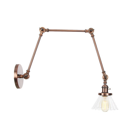 Nova Industrial Cone Glass Wall Sconce