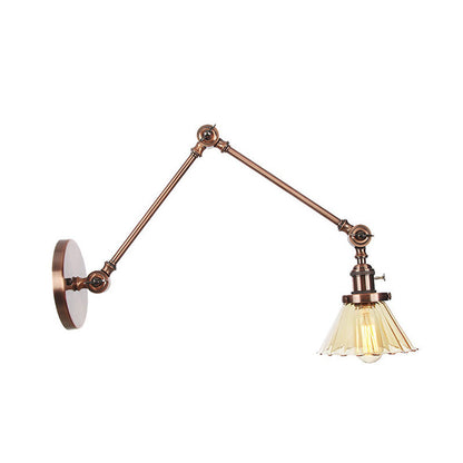 Nova Industrial Cone Glass Wall Sconce