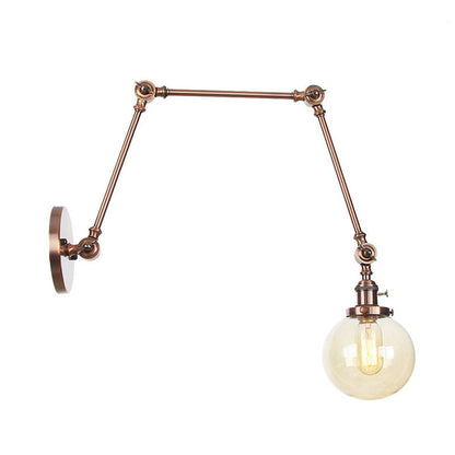Orion Adjustable Orb Glass Wall Sconce
