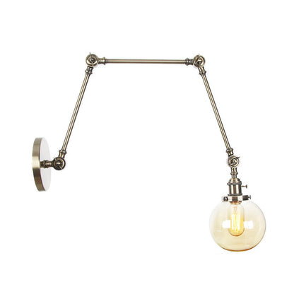 Orion Adjustable Orb Glass Wall Sconce