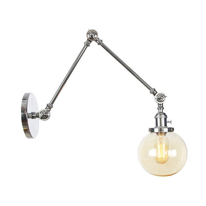 Orion Adjustable Orb Glass Wall Sconce