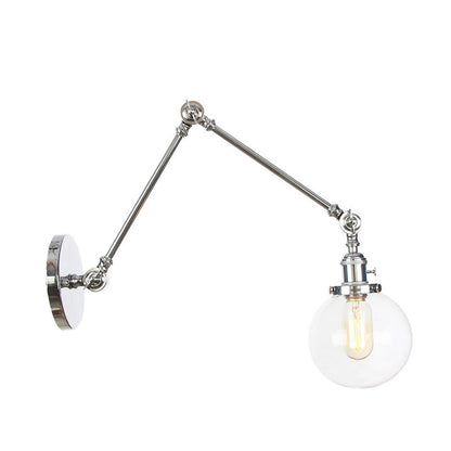 Orion Adjustable Orb Glass Wall Sconce