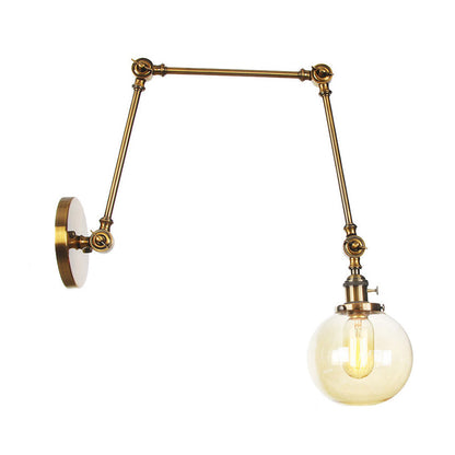 Orion Adjustable Orb Glass Wall Sconce