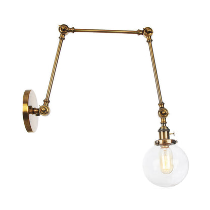 Orion Adjustable Orb Glass Wall Sconce