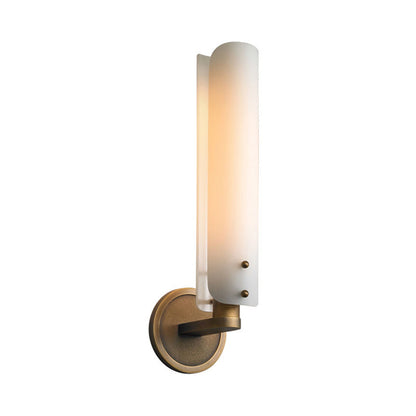 Émilie Brass Opal Tube Wall Light Sconce