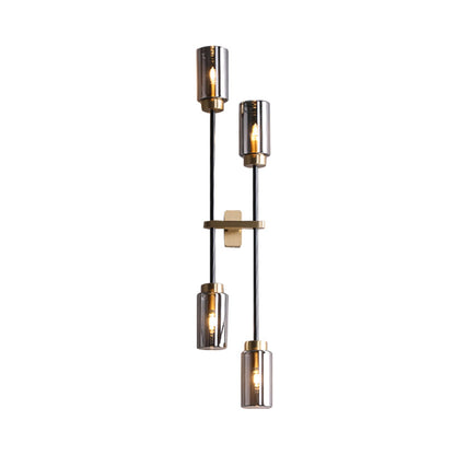 Mathilde Modernist Cylinder Sconce Light Glass Four Head LED Wall Lamp