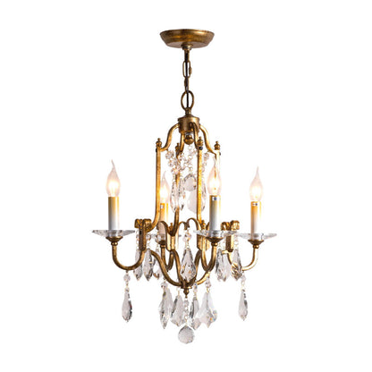 Hélène Crystal Antique Brass Chandelier