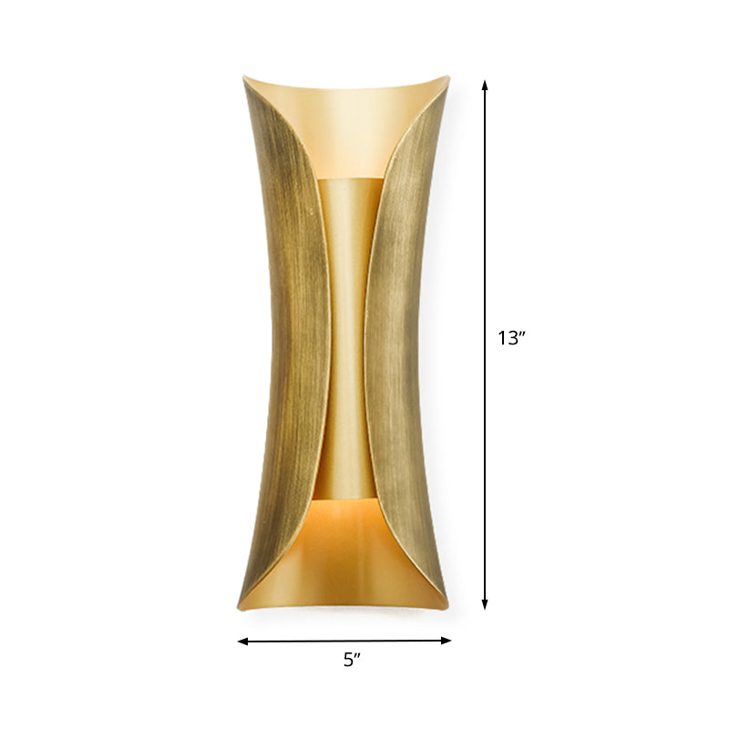 Aurélie Gold Curve Dual Head LED Wall Sconce