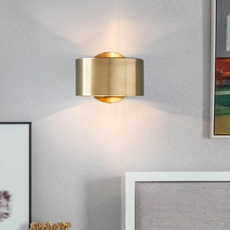 Élise Gold Drum Wall Light Minimalist Sconce