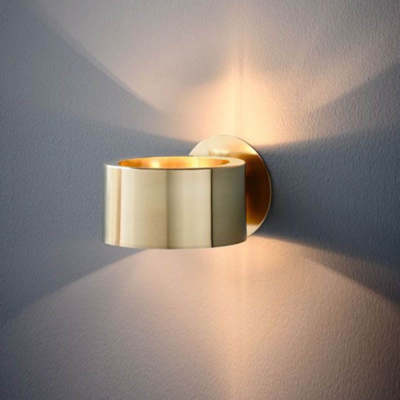 Élise Gold Drum Wall Light Minimalist Sconce