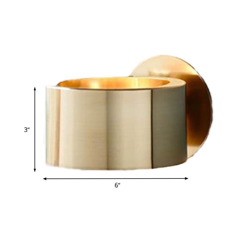 Élise Gold Drum Wall Light Minimalist Sconce