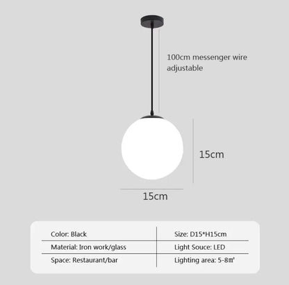Isabelle Spherical Opal Pendant Light