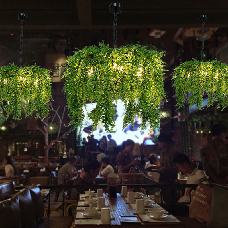 Colette Green Plant Design Industrial 5-Light Metal Chandelier