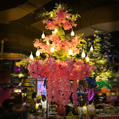 Anaïs Blossom Pendant Chandelier Pink 21 Light Ceiling Lamp