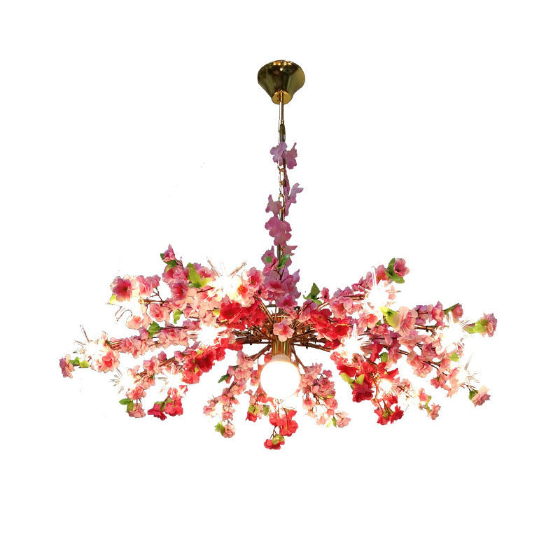 Océane Bloom Industrial Chandelier 16 Light Color Pendant