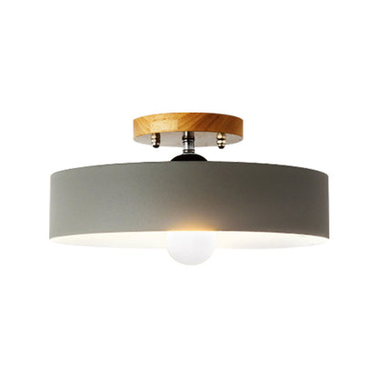 Aurélie Modern Drum Semi Flush Ceiling Light