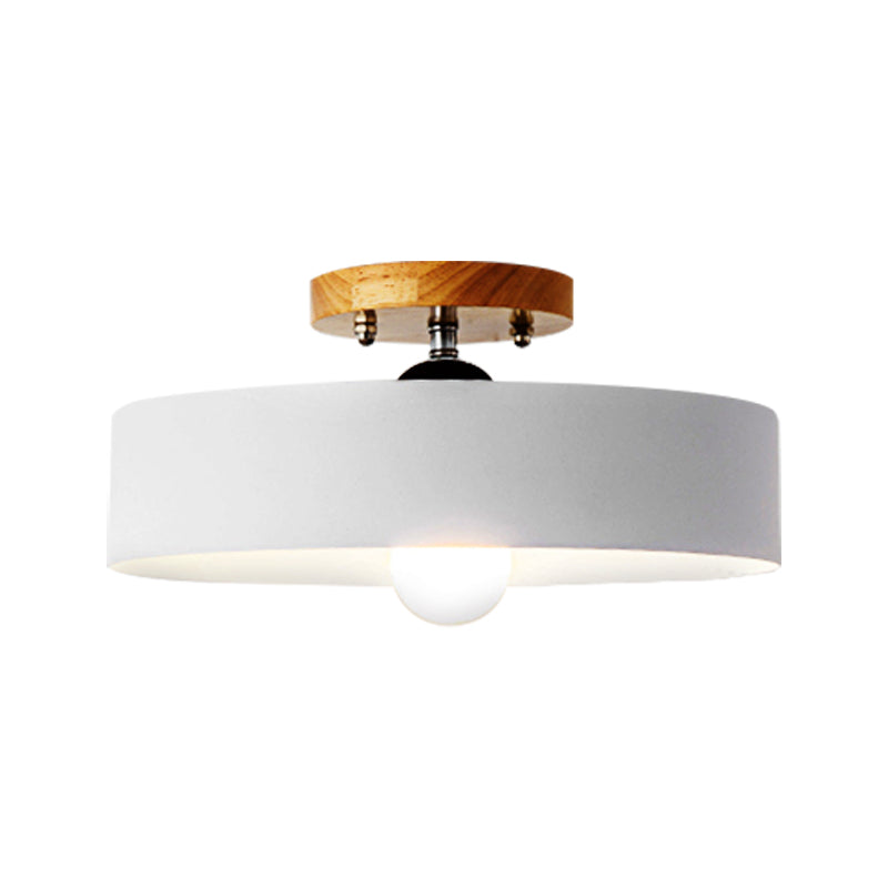 Aurélie Modern Drum Semi Flush Ceiling Light