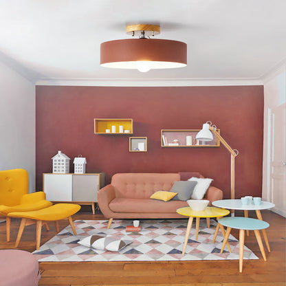 Aurélie Modern Drum Semi Flush Ceiling Light