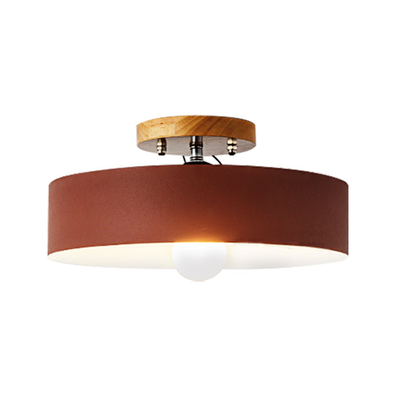 Aurélie Modern Drum Semi Flush Ceiling Light