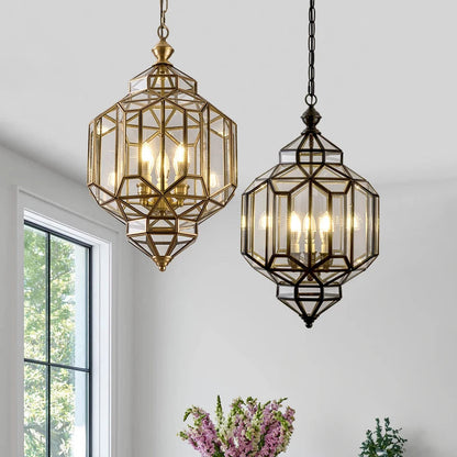 Sophie Dimlux Glass & Brass Pendant Light