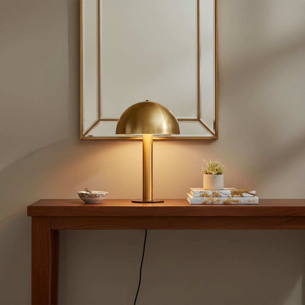 Céleste Mushroom Table Lamp with Sculptural Metal Design