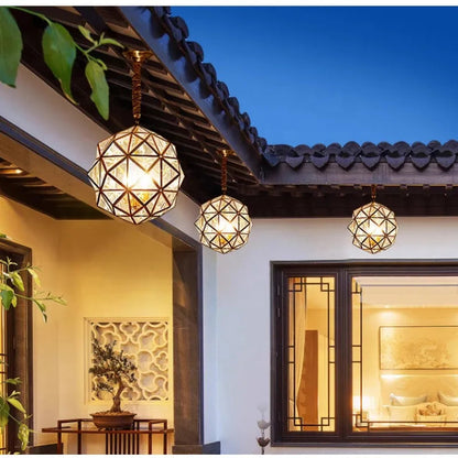 Sophie Dimlux Glass & Brass Pendant Light