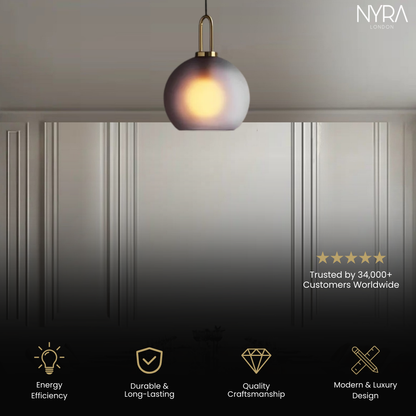 Isabelle Cylindrical Glass Pendant Light