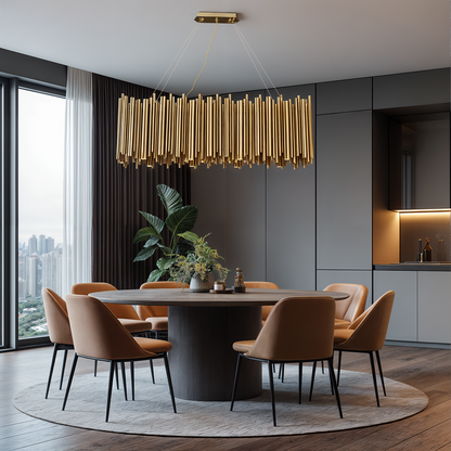 Amélie Gold Nest Oval Chandelier