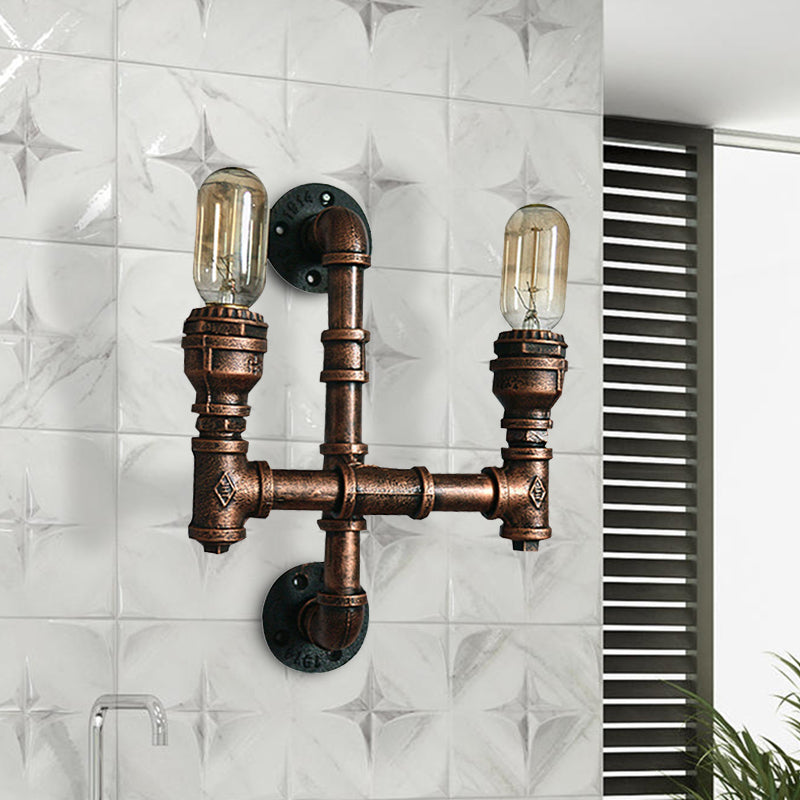 Ronan Industrial Water Pipe Wall Sconce