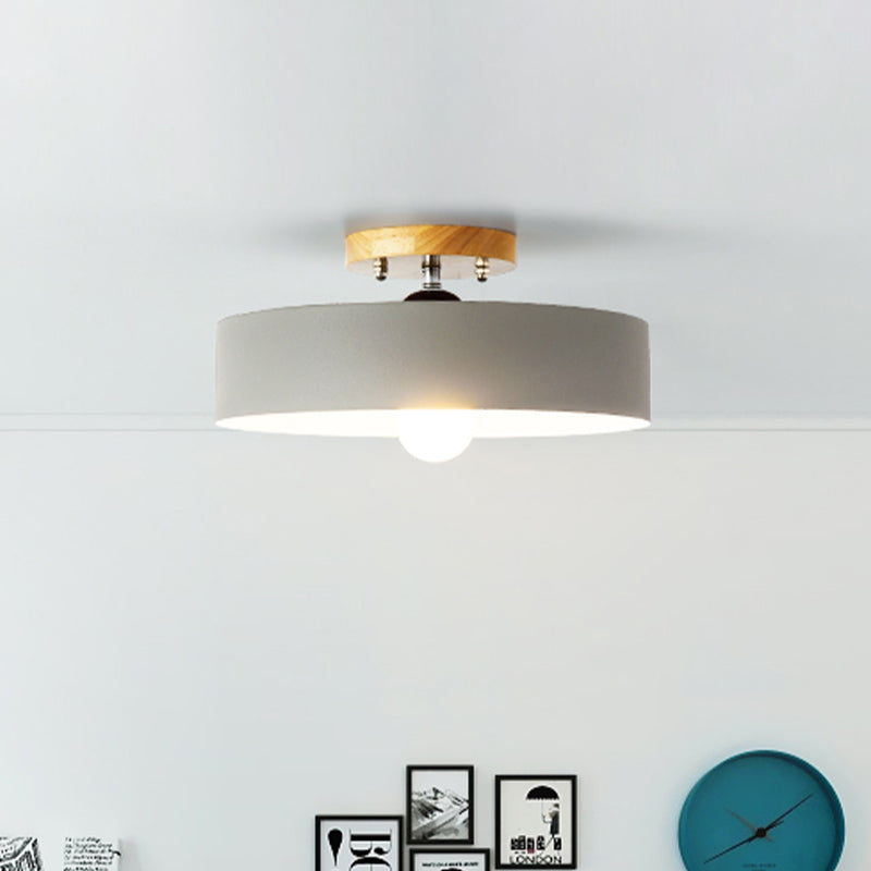 Aurélie Modern Drum Semi Flush Ceiling Light