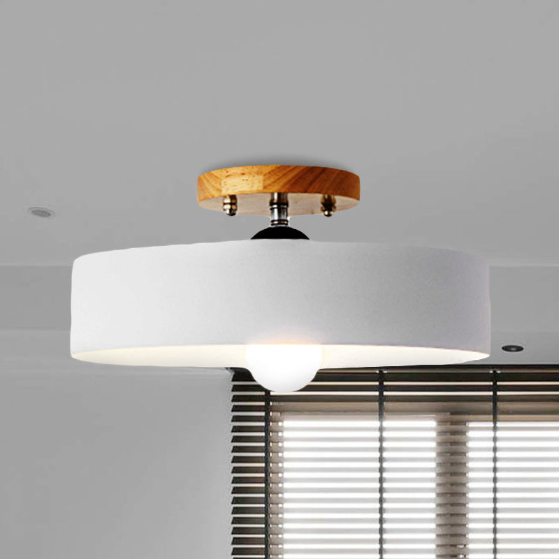 Aurélie Modern Drum Semi Flush Ceiling Light