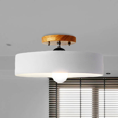 Aurélie Modern Drum Semi Flush Ceiling Light