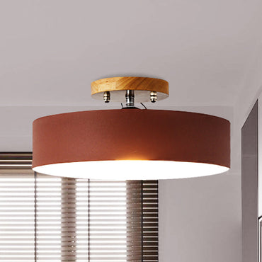 Aurélie Modern Drum Semi Flush Ceiling Light