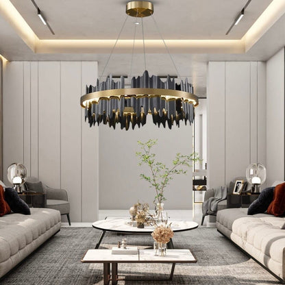 Manon Luxury Geometric Ring Chandelier