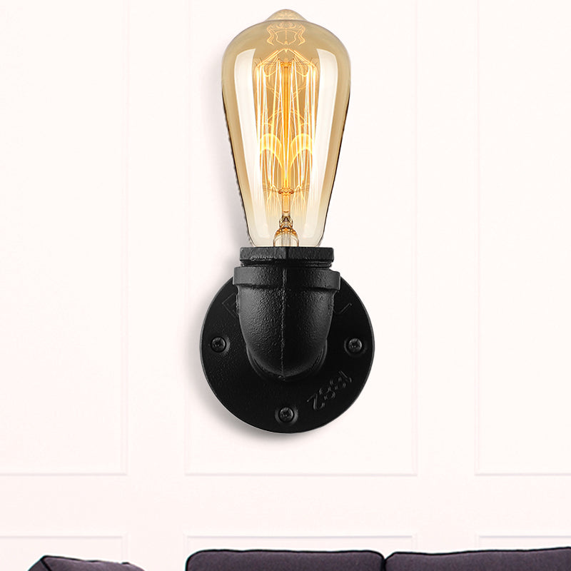 Joséphine Rustic Pipe Wall Sconce Bare Bulb Lamp