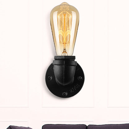 Joséphine Rustic Pipe Wall Sconce Bare Bulb Lamp