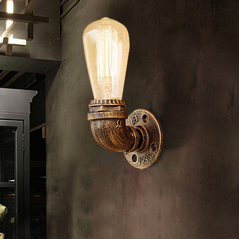 Joséphine Rustic Pipe Wall Sconce Bare Bulb Lamp