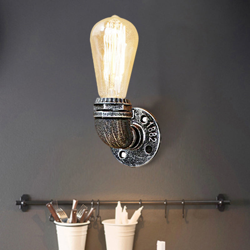 Joséphine Rustic Pipe Wall Sconce Bare Bulb Lamp