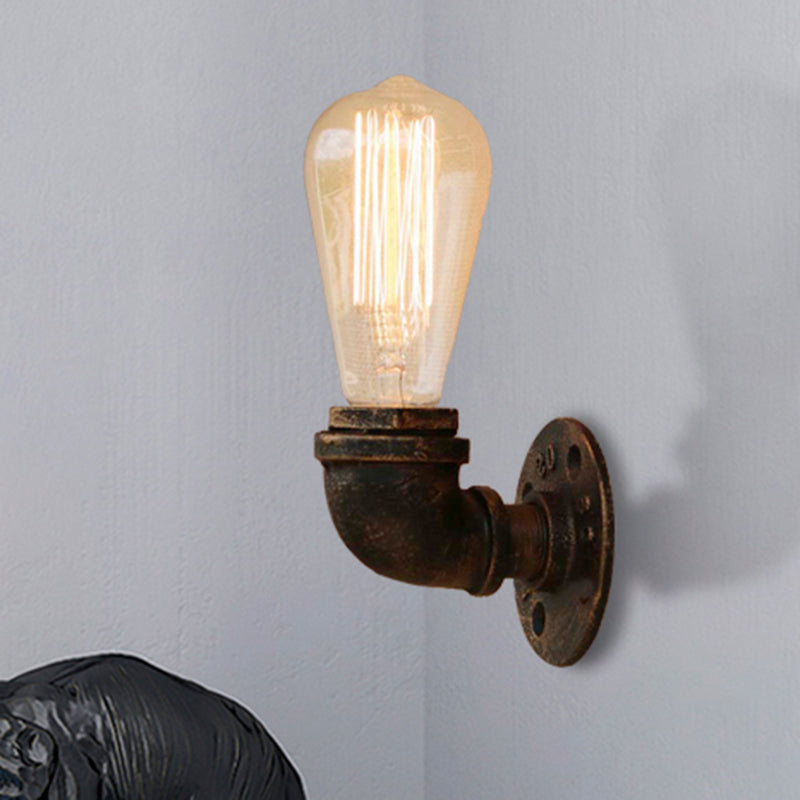 Joséphine Rustic Pipe Wall Sconce Bare Bulb Lamp