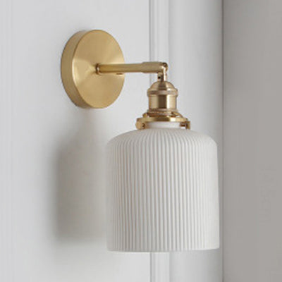 Adeline Porcelain Wall Sconce with Brass Socket
