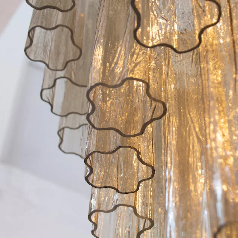 Noémie Smoked Glass Layered Chandelier