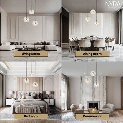 Isabella Interconnected Bubble Glass Pendant