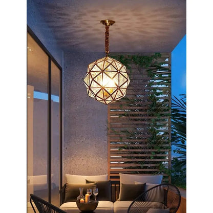 Sophie Dimlux Glass & Brass Pendant Light