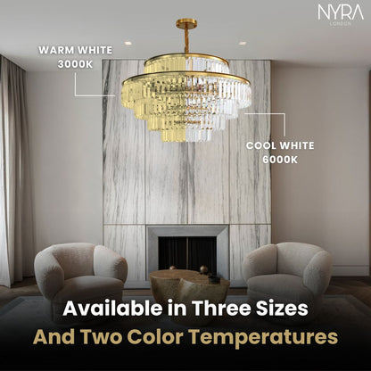 Mathilde Glamorous Golden Crystal Chandelier
