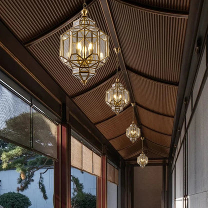 Sophie Dimlux Glass & Brass Pendant Light