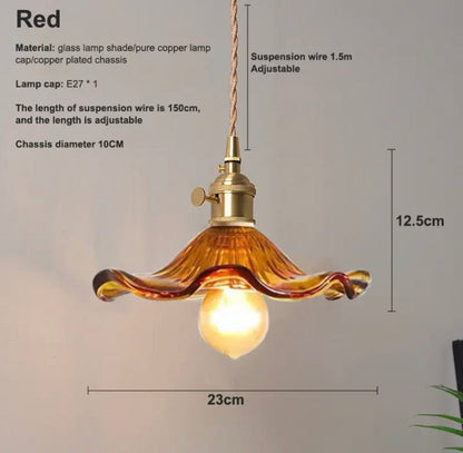 Sophie Artistic Floral Glass Pendant