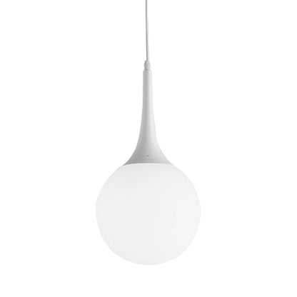 Sophie Contemporary White Glass Globe Pendant Light