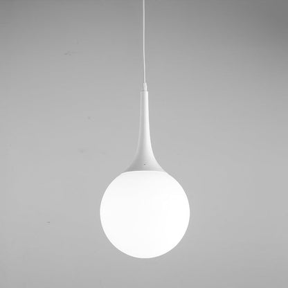 Sophie Contemporary White Glass Globe Pendant Light